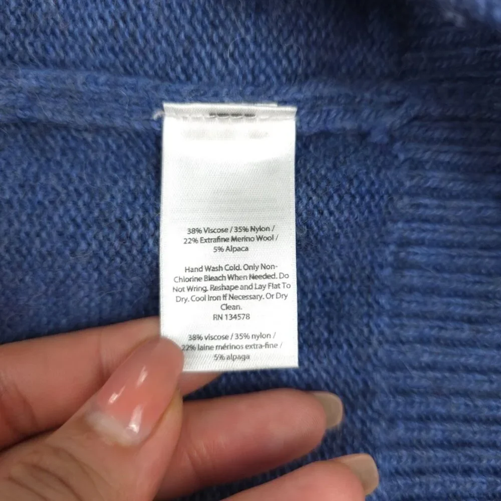 VINEYARD VINES Merino Wool Alpaca Fair Isle 1/4 Zip Sweater Preppy Old Money